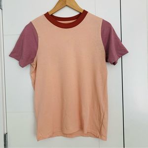 Madewell Supima Cotton Colorblock Tee Earth Tones S